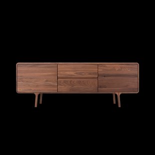 Fawn sideboard houten dressoir walnut - 180 x 45 cm