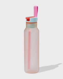 HEMA Waterfles Met Rietje 600ml Beige HEMA Waterfles Met Rietje 600ml Beige