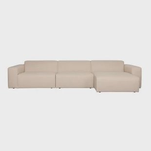 Zuiver Sofa Milka 4,5-zitsbank Chaise longue Rechts Zand - Crème