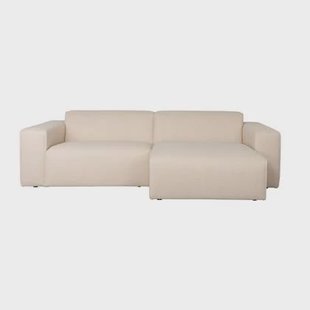 Zuiver Sofa Milka 3-zitsbank Chaise longue Rechts Zand - Crème