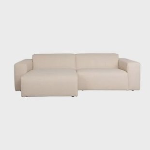Zuiver Sofa Milka 3-zitsbank Chaise longue Links Zand - Crème
