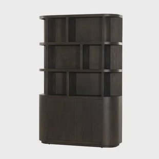 Livingfurn - Boekenkast Bruin Eiken - 145x40x220cm - Novero