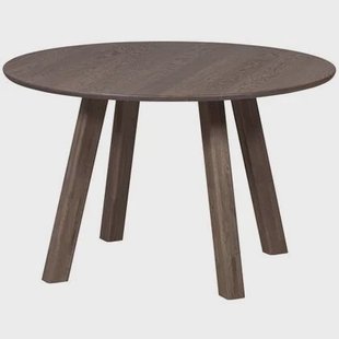 WOOOD Tablo Eettafel Rond Doorgaande lamel - Eiken - Brown - Ø120