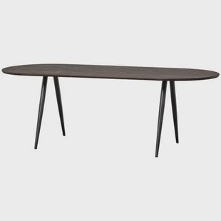 WOOOD Tablo Eettafel Ovaal Vingerlas - Eiken - Mystic Brown - 220x90
