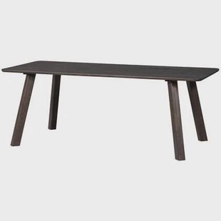 WOOOD Tablo Eettafel Afgerond Vingerlas - Eiken - Mystic Brown -200x90