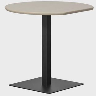 WOOOD Tablo Bistro Tafel Eindstuk Vingerlas- Eiken - Dakargrau - 80x74