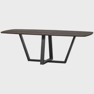 WOOOD Tablo Eettafel Deens Doorgaande Lamel - Eiken - Mystic Brown 220
