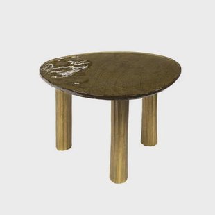 Giga Meubel - Salontafel Goud Glas - 70x59x45cm - Eclipse