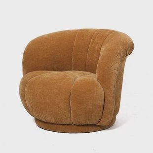 DÉJA Living - Fauteuil Honinggeel Stof|Metaal - 86x84x70cm - Arby