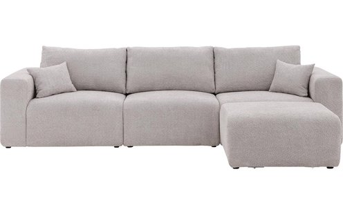 Goossens Bank Mika grijs, stof, 3-zits,