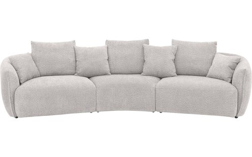 Goossens Bank Fay grijs, stof, 1,5-zits, stijlvol landelijk