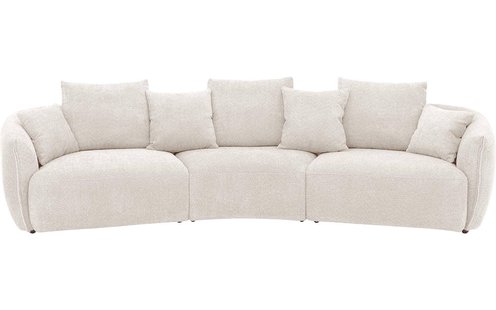 Goossens Bank Fay wit, stof, 1,5-zits, stijlvol landelijk