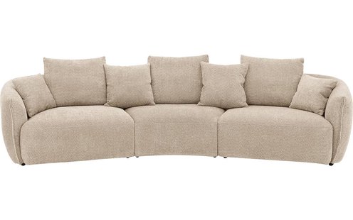 Goossens Bank Fay beige, stof, 1,5-zits, stijlvol landelijk