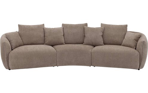 Goossens Bank Fay bruin, stof, 1,5-zits, stijlvol landelijk