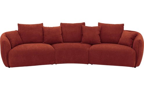 Goossens Bank Fay rood, stof, 1,5-zits, stijlvol landelijk