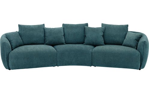 Goossens Bank Fay groen, stof, 1,5-zits, stijlvol landelijk