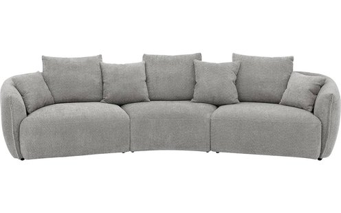 Goossens Bank Fay grijs, stof, 1,5-zits, stijlvol landelijk