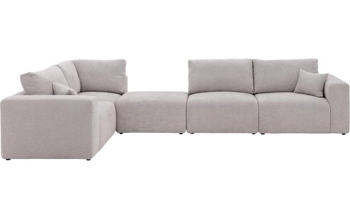 Goossens Bank Mika grijs, stof,