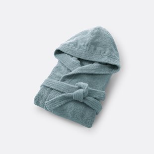 Badjas met kap in bouclette badstof 450 g/m2, Haxel