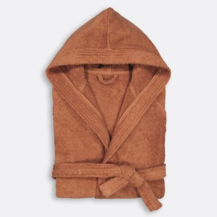 Badjas met kap in bouclette badstof 450 g/m2, Haxel