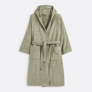 Badjas met kap in bouclette badstof 450 g/m2, Haxel