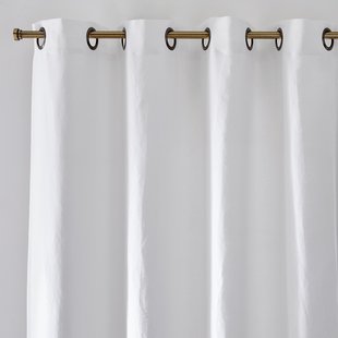 Verduisteringsgordijn in gewassen linnen met oogjes Onega