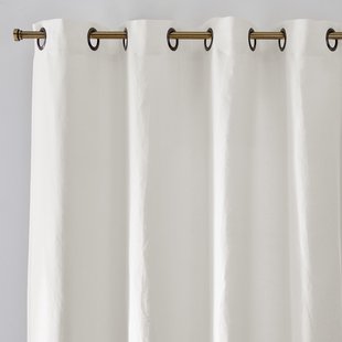 Verduisteringsgordijn in gewassen linnen met oogjes Onega