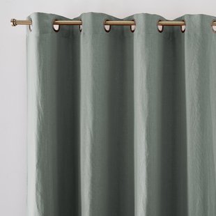 Verduisteringsgordijn in gewassen linnen met oogjes Onega