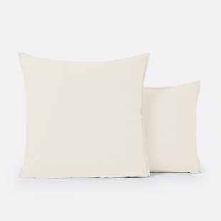 Kussensloop in effen biologisch perkalkatoen