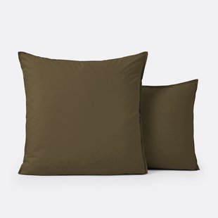 Kussensloop in effen biologisch perkalkatoen