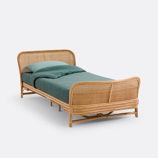 Bed en bedbodem in rotan, Arsel