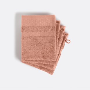 Set van 4 washandjes in gekamd katoen 600g/m2, Kheops