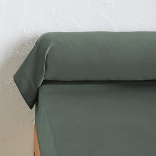 Bolstersloop in gewassen satijnkatoen, Victor, effen