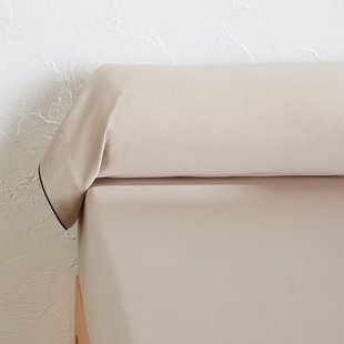 Bolstersloop in gewassen satijnkatoen, Victor, effen