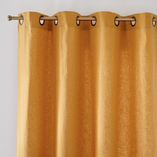 Gordijn in halflinnen met oogjes, Lincot