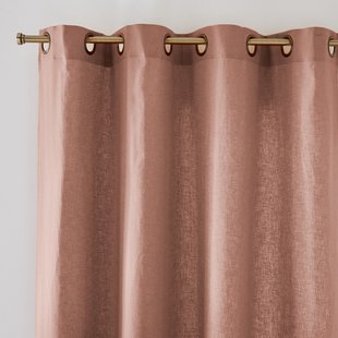 Gordijn in halflinnen met oogjes, Lincot