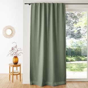 Verduisteringsgordijn in halflinnen met verdekte lussen, Lincot