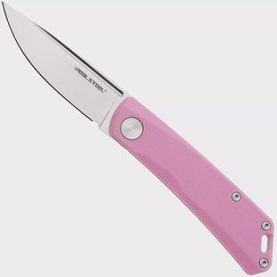 Real Steel Luna Lite 7040 Satin D2, Pink G10, zakmes