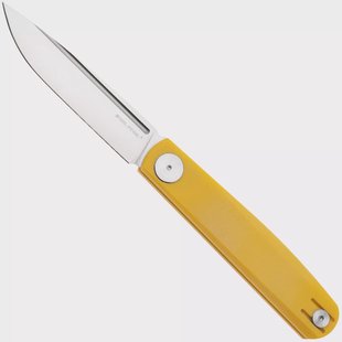 Real Steel G-Slip 7843S Satin VG10, Yellow G10, zakmes, Ostap Hel design