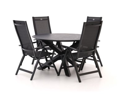 Hartman Troy/Lodola ø 130cm dining tuinset 5-delig verstelbaar - Laagste prijsgarantie!