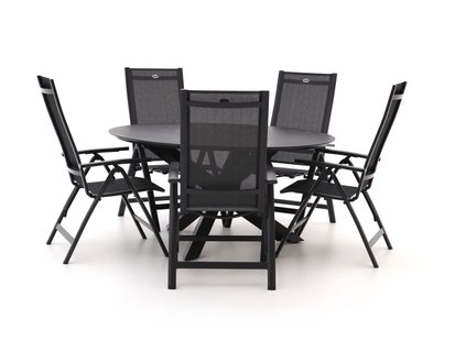 Hartman Troy/Lodola ø 150cm dining tuinset 6-delig verstelbaar - Laagste prijsgarantie!