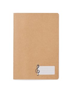 HEMA Muziekschrift A5 kraft (bruin)