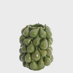 Light&living Vaas deco 23,5x23x32,5 cm NATALIA keramiek donker groen