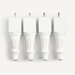 Set van 4 gesculpteerde poten voor bedbodem