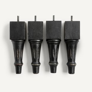 Set van 4 gesculpteerde poten voor bedbodem