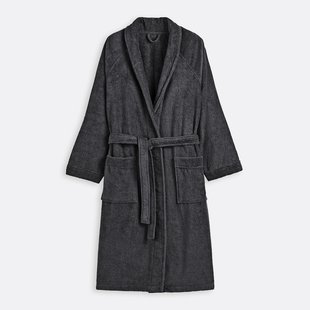 Badjas in badstof, sjaalkraag, 450g/m², Haxel