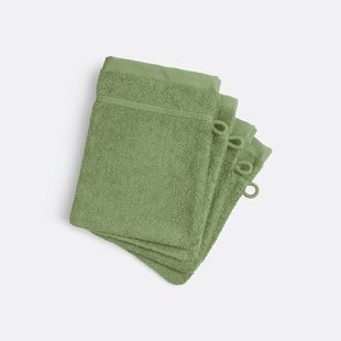 Set van 4 washandjes in bouclette badstof, Zavara