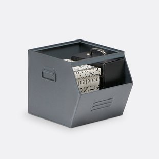 Stapelbare opbergbak in metaal, Hiba