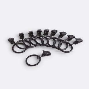 Set van 10 gordijnknijpers Onega, diam 25 mm