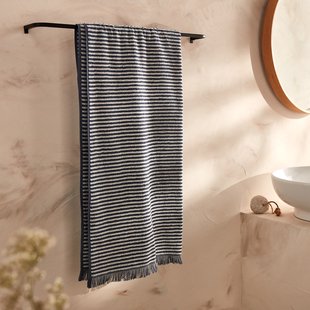 Gestreept badlaken in badstof Malo